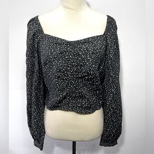 A New Day, cropped corset style stretchy top, M